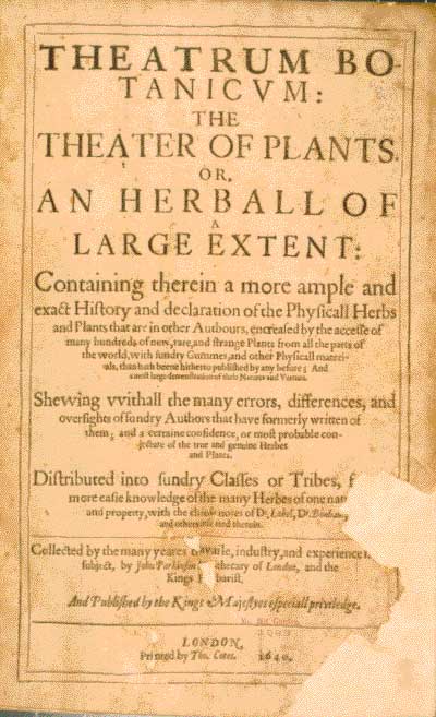 "Theatrum Botanicum", or "The Theatre of Plants"