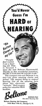 Beltone hearing aid ad