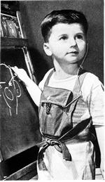 Boy with harness