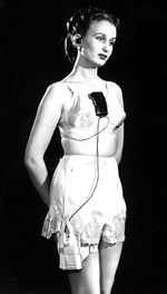 Woman with harness