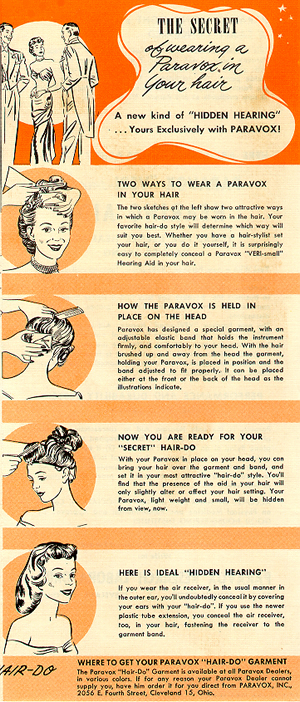 Instructions for hiding the Veri-Small in your hair.