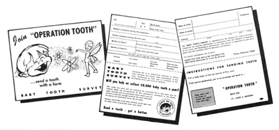 Baby Tooth Survey submission forms, 1959