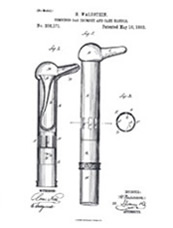 1882 Acoustic Cane patent application drawing