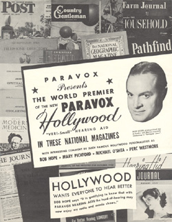 Bob Hope advertisement for Paravox
