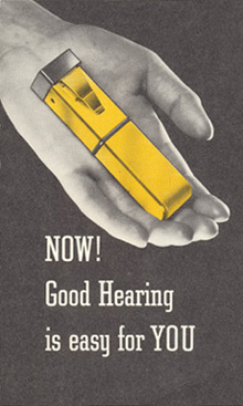 Advertisement for the Dahlberg Jr. hearing aid