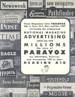 Paravox advertisement, 1947