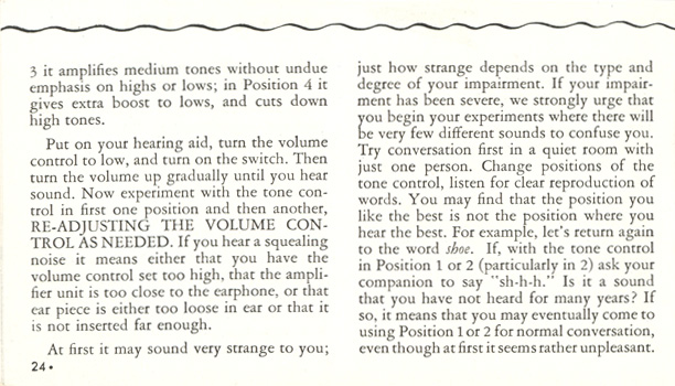 Zenith Radionic Hearing Aid brochure, page 24