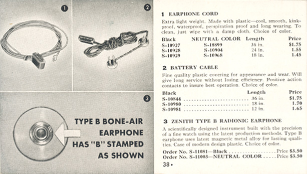 Zenith Radionic Hearing Aid brochure, page 38