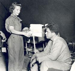 Nurse and patient, 21st General Hospital, Bou Hanifia, Algeria, 1943