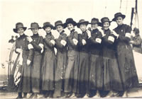 Base Hospital 21 nurses on deck of the S.S. St. Paul, 1917