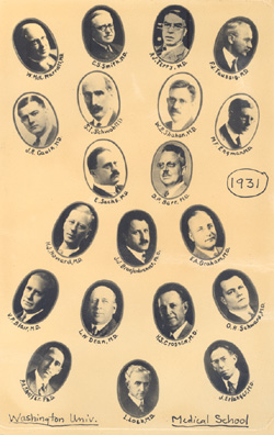 Washington University Medical School faculty cameos, 1931
