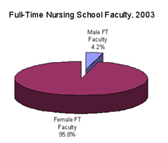 Pie chart: Full-time Nursing School Faculty, 2003