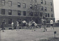 Tennis lessons, Washington University School of Nursing, 1944