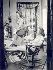 Washington University School of Nursing students relaxing in the nurses' residence, 1944