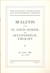 Cover, Bulleting of the St. Louis School of Occupational Therapy, 1919