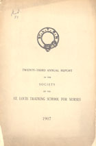 St. Louis Training School for Nurses 1907 Report