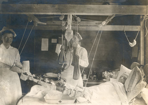 Carrel-Dakin method of infected wound treatment, Base Hospital 21, ca. 1918