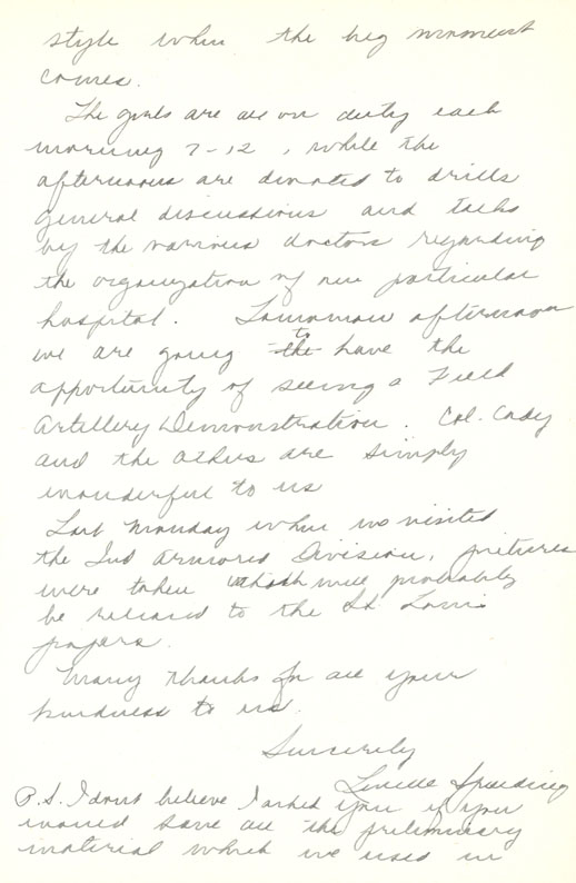 Letter from Lucille Spalding to Louise Knapp, 2/13/1942, page 2
