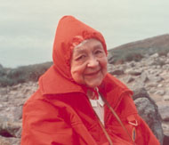 Mildred Trotter in Antarctica, 1977