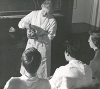 Anatomy class for Physical Therapy students, ca. 1955