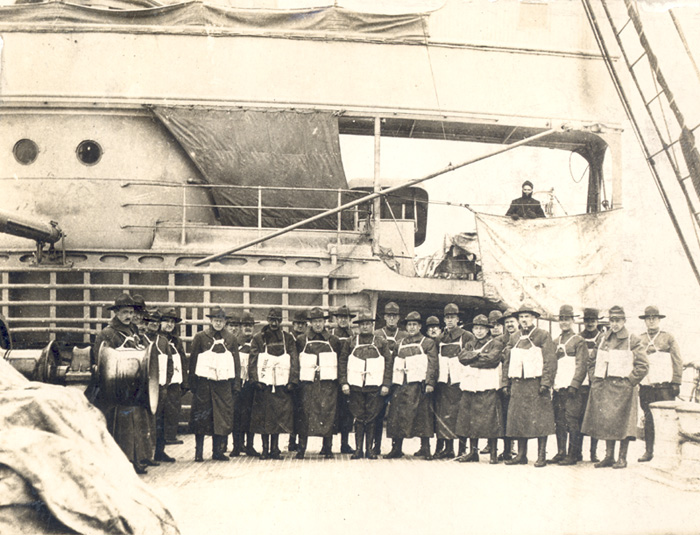 Base Hospital 21 officers on board the S. S. St. Paul, 1917