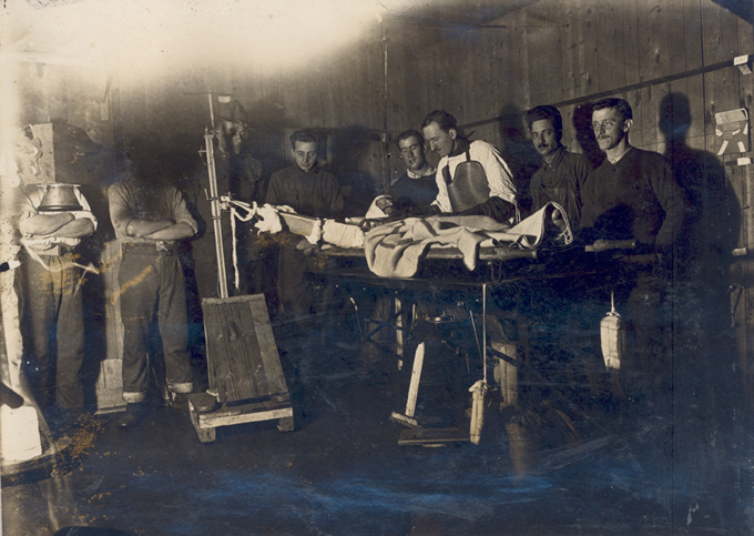 Patient being x-rayed, Base Hospital 21