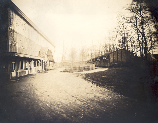 Back of grandstand and nurses' quarters, Base Hospital 21, Rouen, France