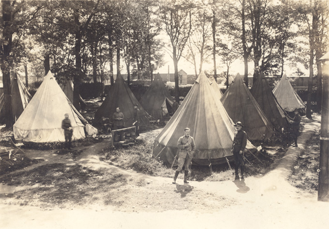 Officers' bell tents, Base Hospital 21, Rouen, France