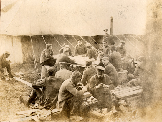 German prisoners eating, Base Hospital 21, Rouen, France