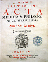 Title page from "Acta medica et philosophica hafniensia"