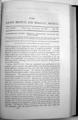 Henry Jacob Bigelow's report on the successful use of ether anesthesia, in the "Boston Medical and Surgical Journal," 1846