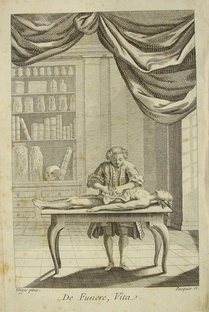 Frontispiece from the 1753 edition of Pierre Barrere's 'Observations anatomiques'