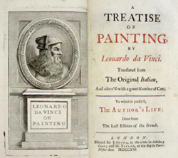 Title page from the first English edition of Leonardo da Vinci's 'A Treatise of Painting'