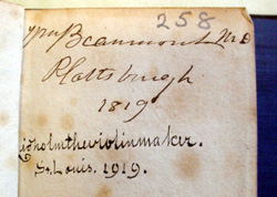 Signature of William Beaumont, 1819