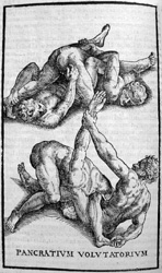 Woodcut illustration from Mercuriale's 'De arte gymnastica libri sex'