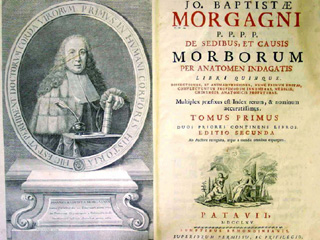 Frontispiece and title page of Morgagni anatomy text
