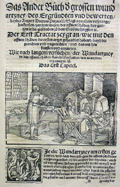 Woodcut illustration from Paracelsus' Der grossenn Wundartzney, 1537
