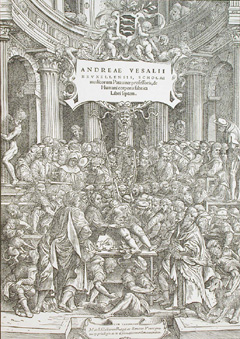 Title page of Vesalius' De humani corporis fabrica libri septem, 1543