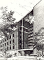 Washington University School of Dental Medicine exterior, 1987-1991