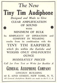 General Audiphone Company advertisement, 1933