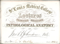 St. Louis Medical College lecture ticket, 1861-62 session